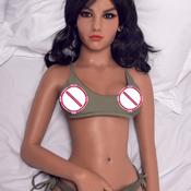 JND44-157cm B cup realistic TPE silicone skeleton sex doll vagina anus oral love doll tan skin color realistic breast dolls invented by automaticwoman